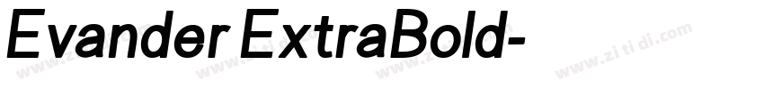 Evander ExtraBold字体转换